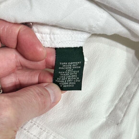 NWT $89.50 Lauren Ralph Lauren White Classic Straight Stretch Jeans Women Sz. 14 - Picture 12 of 16